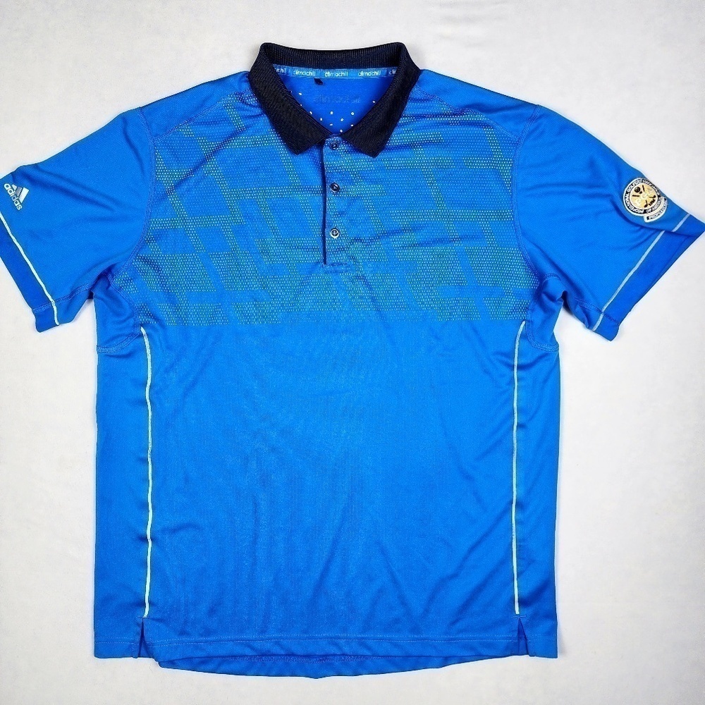 ADIDAS- Climachill Polo Golf Shirt Embroidered Official PGA Professional Mens L